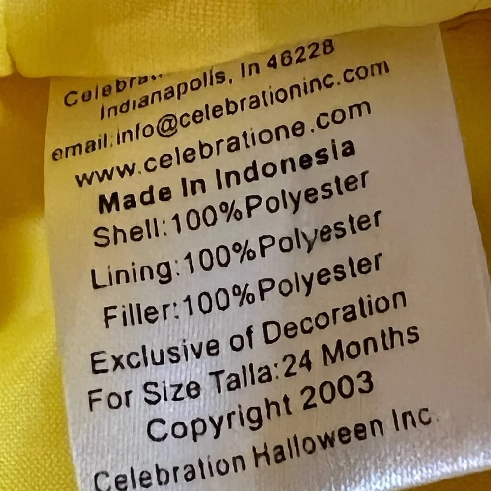Newborn Children’s Duck Costume Size 24mos